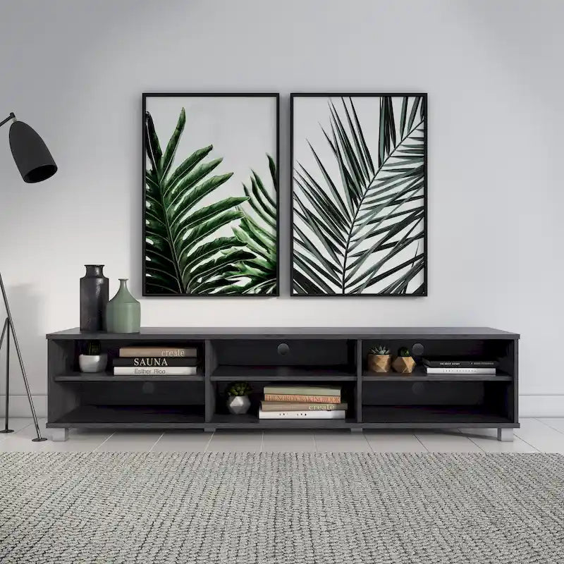 Mueble para TV bajo perfil gris / blanco / marrón / negro para televisores de hasta 85" – 1 persona