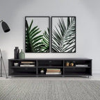 Mueble para TV bajo perfil gris / blanco / marrón / negro para televisores de hasta 85" – 1 persona