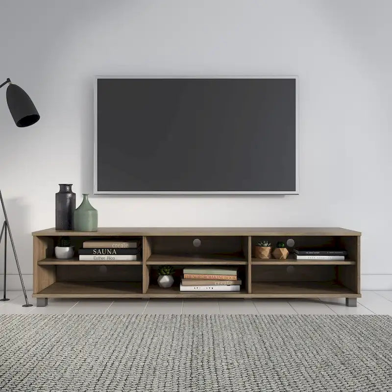 Mueble para TV bajo perfil gris / blanco / marrón / negro para televisores de hasta 85" – 1 persona