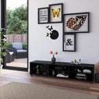 Mueble para TV bajo perfil gris / blanco / marrón / negro para televisores de hasta 85" – 1 persona