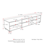 Mueble para TV bajo perfil gris / blanco / marrón / negro para televisores de hasta 85" – 1 persona