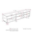 Mueble para TV bajo perfil gris / blanco / marrón / negro para televisores de hasta 85" – 1 persona