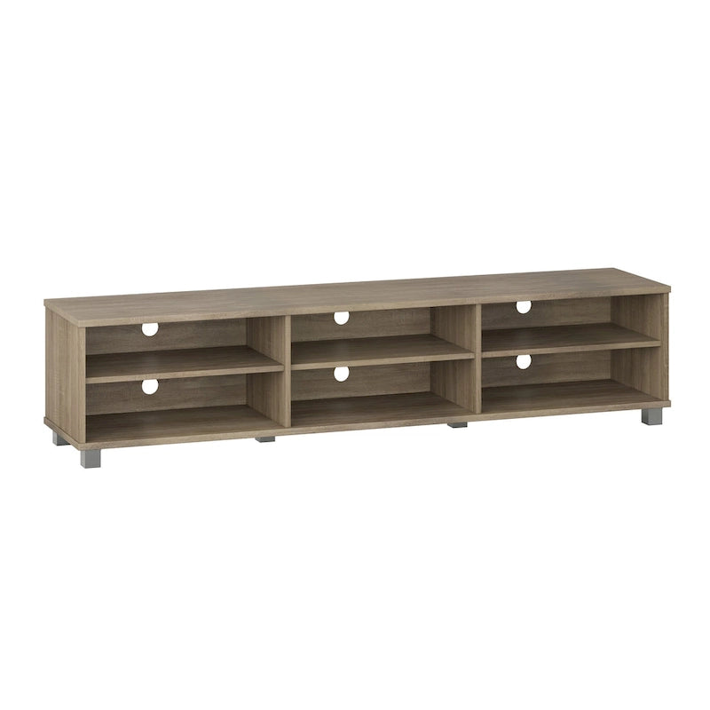 Mueble para TV bajo perfil gris / blanco / marrón / negro para televisores de hasta 85" – 1 persona