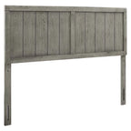 Cabecero de madera gris tamaño Queen, estilo rústico, 1 persona