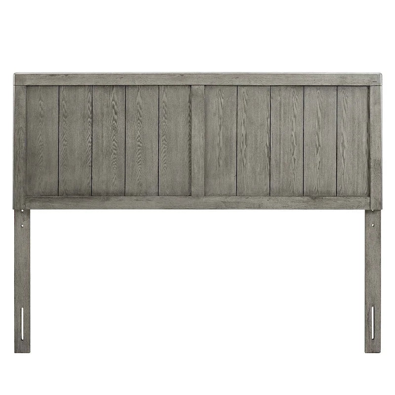 Cabecero de madera gris tamaño Queen, estilo rústico, 1 persona