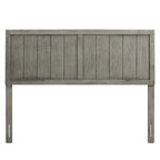 Cabecero de madera gris tamaño Queen, estilo rústico, 1 persona