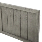 Cabecero de madera gris tamaño Queen, estilo rústico, 1 persona