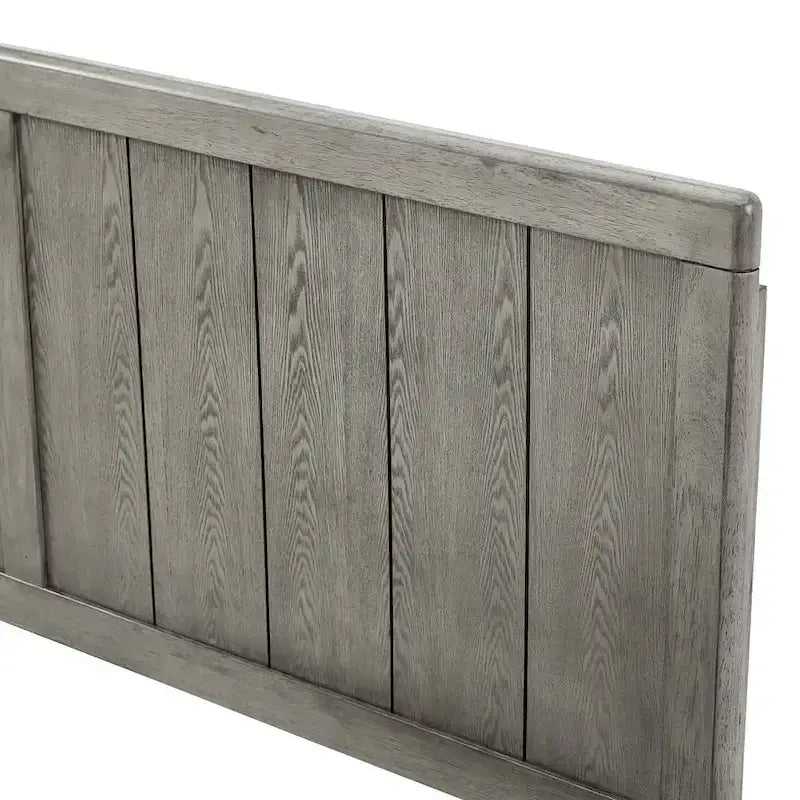 Cabecero de madera gris tamaño Queen, estilo rústico, 1 persona