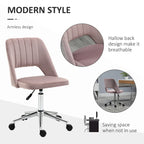 Silla giratoria de escritorio sin brazos, de terciopelo, de media altura, en rosa/azul/gris/blanco, unidad individual