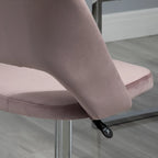 Silla giratoria de escritorio sin brazos, de terciopelo, de media altura, en rosa/azul/gris/blanco, unidad individual