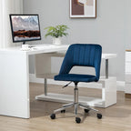 Silla giratoria de escritorio sin brazos, de terciopelo, de media altura, en rosa/azul/gris/blanco, unidad individual