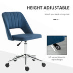 Silla giratoria de escritorio sin brazos, de terciopelo, de media altura, en rosa/azul/gris/blanco, unidad individual