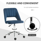 Silla giratoria de escritorio sin brazos, de terciopelo, de media altura, en rosa/azul/gris/blanco, unidad individual