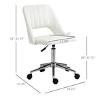 Silla giratoria de escritorio sin brazos, de terciopelo, de media altura, en rosa/azul/gris/blanco, unidad individual