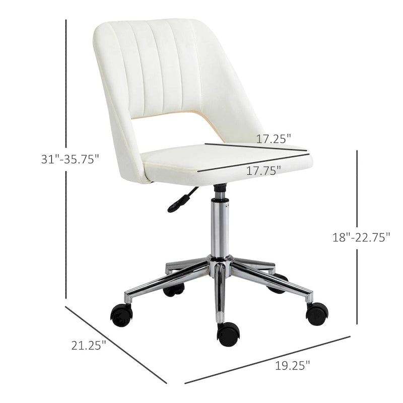 Silla giratoria de escritorio sin brazos, de terciopelo, de media altura, en rosa/azul/gris/blanco, unidad individual