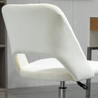 Silla giratoria de escritorio sin brazos, de terciopelo, de media altura, en rosa/azul/gris/blanco, unidad individual
