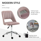 Silla giratoria de escritorio sin brazos, de terciopelo, de media altura, en rosa/azul/gris/blanco, unidad individual