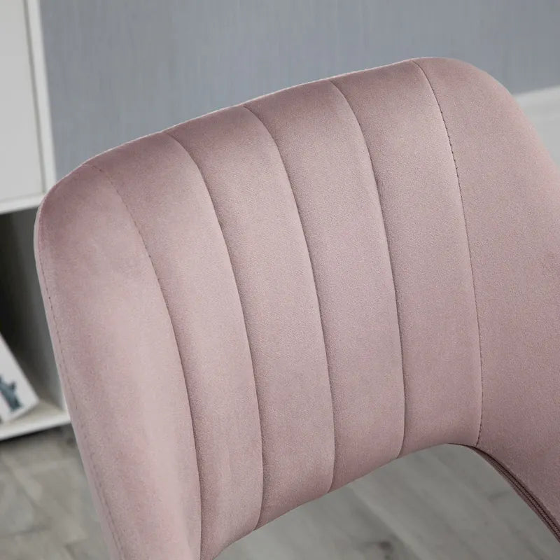 Silla giratoria de escritorio sin brazos, de terciopelo, de media altura, en rosa/azul/gris/blanco, unidad individual