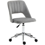 Silla giratoria de escritorio sin brazos, de terciopelo, de media altura, en rosa/azul/gris/blanco, unidad individual