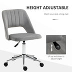 Silla giratoria de escritorio sin brazos, de terciopelo, de media altura, en rosa/azul/gris/blanco, unidad individual