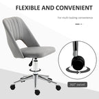 Silla giratoria de escritorio sin brazos, de terciopelo, de media altura, en rosa/azul/gris/blanco, unidad individual