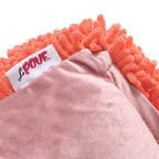 Puf de microfibra chenilla – Coral/Amarillo/Lavanda/Carbón, Cuadrado y Cubo, Asientos para 1