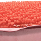 Puf de microfibra chenilla – Coral/Amarillo/Lavanda/Carbón, Cuadrado y Cubo, Asientos para 1