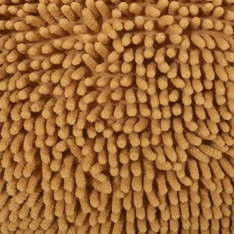 Puf de microfibra chenilla – Coral/Amarillo/Lavanda/Carbón, Cuadrado y Cubo, Asientos para 1