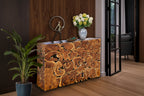 Chic Teak Rustic Teak Wood Akar Console Table
