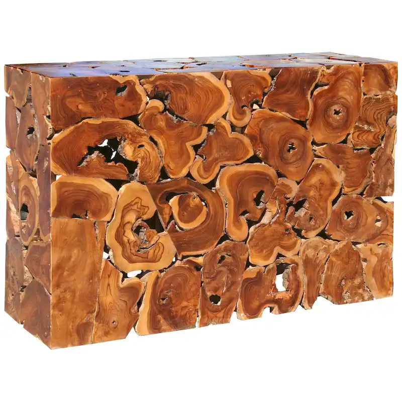 Mesa Consola de Teca Maciza Marrón