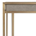 Mesa consola de piel sintética color carbón, individual