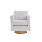 Sillón giratorio de tela Teddy (blanco/naranja/gris/verde) de 360°, asiento individual