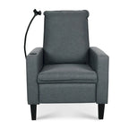 Sillón reclinable de tela rojo / beige / gris / amarillo, ajustable, de un solo asiento