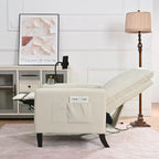 Sillón reclinable de tela rojo / beige / gris / amarillo, ajustable, de un solo asiento