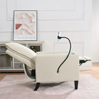 Sillón reclinable de tela rojo / beige / gris / amarillo, ajustable, de un solo asiento