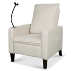 Sillón reclinable de tela rojo / beige / gris / amarillo, ajustable, de un solo asiento