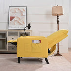 Sillón reclinable de tela rojo / beige / gris / amarillo, ajustable, de un solo asiento
