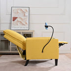 Sillón reclinable de tela rojo / beige / gris / amarillo, ajustable, de un solo asiento