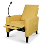 Sillón reclinable de tela rojo / beige / gris / amarillo, ajustable, de un solo asiento