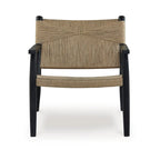 Sillón decorativo – Marrón y negro, asiento curvo, individual