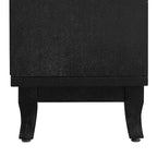 Aparador con espejo de 3 puertas en negro, champán y madera natural lavada