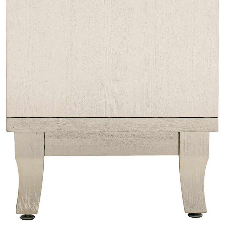 Aparador con espejo de 3 puertas en negro, champán y madera natural lavada