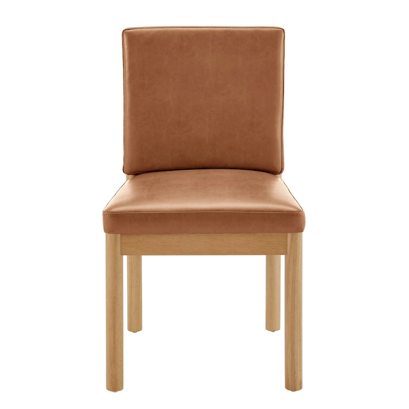 Melvin Faux Leather Dining Side Chair (Set of 2)