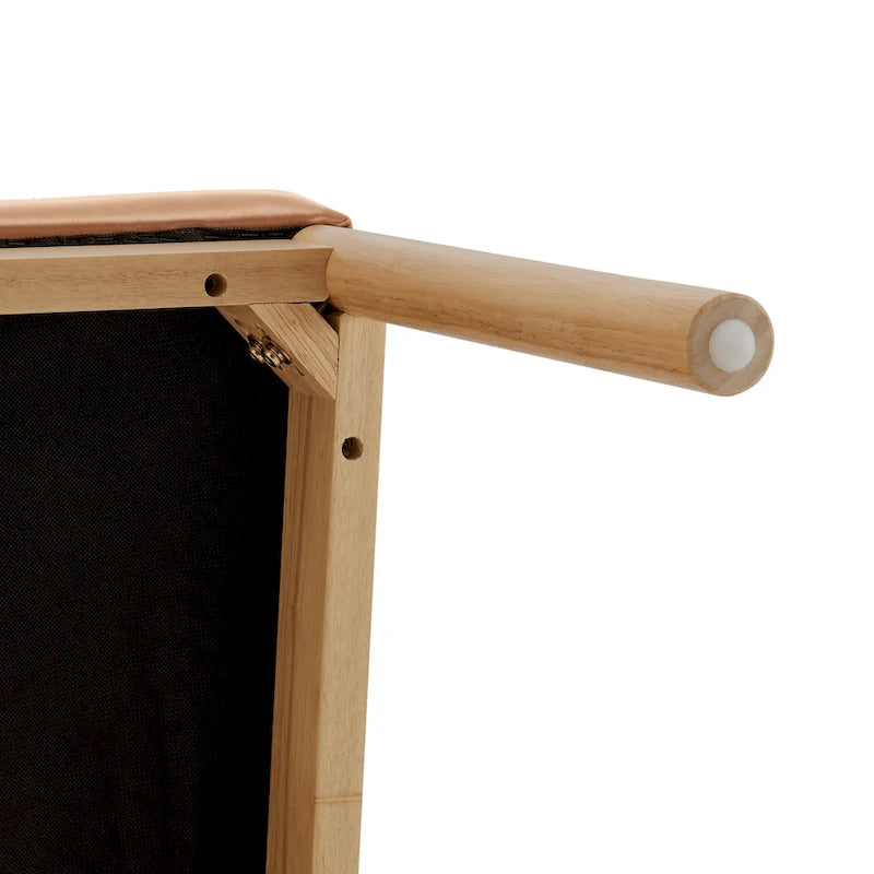 Silla de comedor auxiliar Borneo de piel sintética marrón, juego de 2 unidades