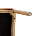 Silla de comedor auxiliar Borneo de piel sintética marrón, juego de 2 unidades