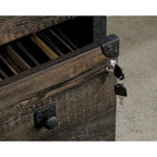 Archivador lateral de 2 cajones Carbon Oak, tamaño carta/oficio
