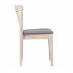 Silla de comedor Spindle Back marrón/negra, asiento de vinilo, capacidad para 1 persona, 226 kg de capacidad