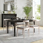 Silla de comedor Spindle Back marrón/negra, asiento de vinilo, capacidad para 1 persona, 226 kg de capacidad
