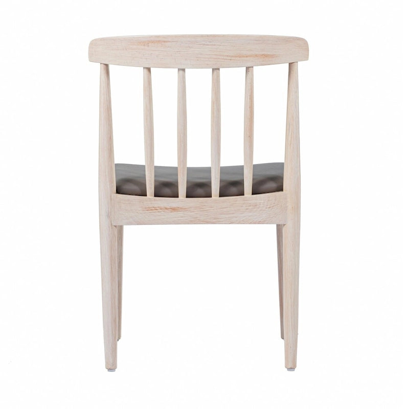 Silla de comedor Spindle Back marrón/negra, asiento de vinilo, capacidad para 1 persona, 226 kg de capacidad