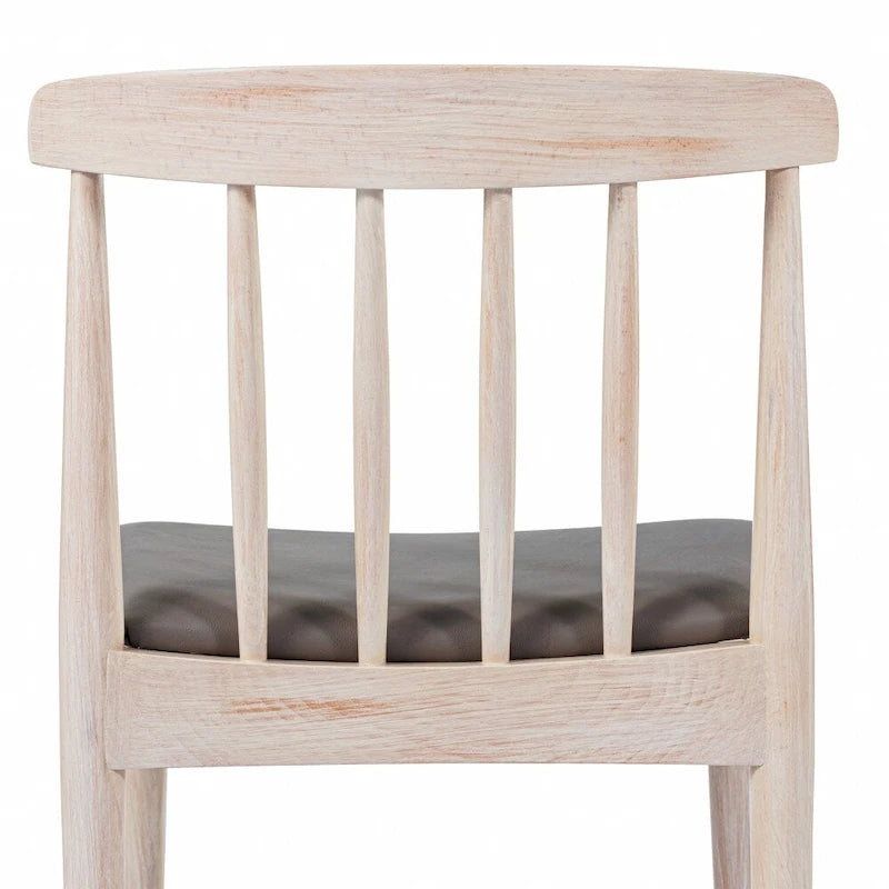 Silla de comedor Spindle Back marrón/negra, asiento de vinilo, capacidad para 1 persona, 226 kg de capacidad